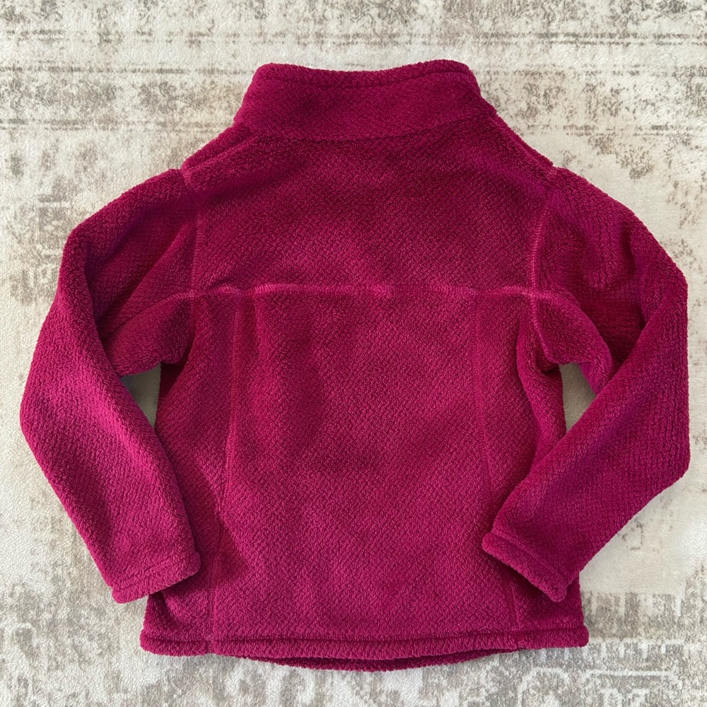 Girls S (7/8) Patagonia Magenta Fleece Pullover - Picture 5 of 9
